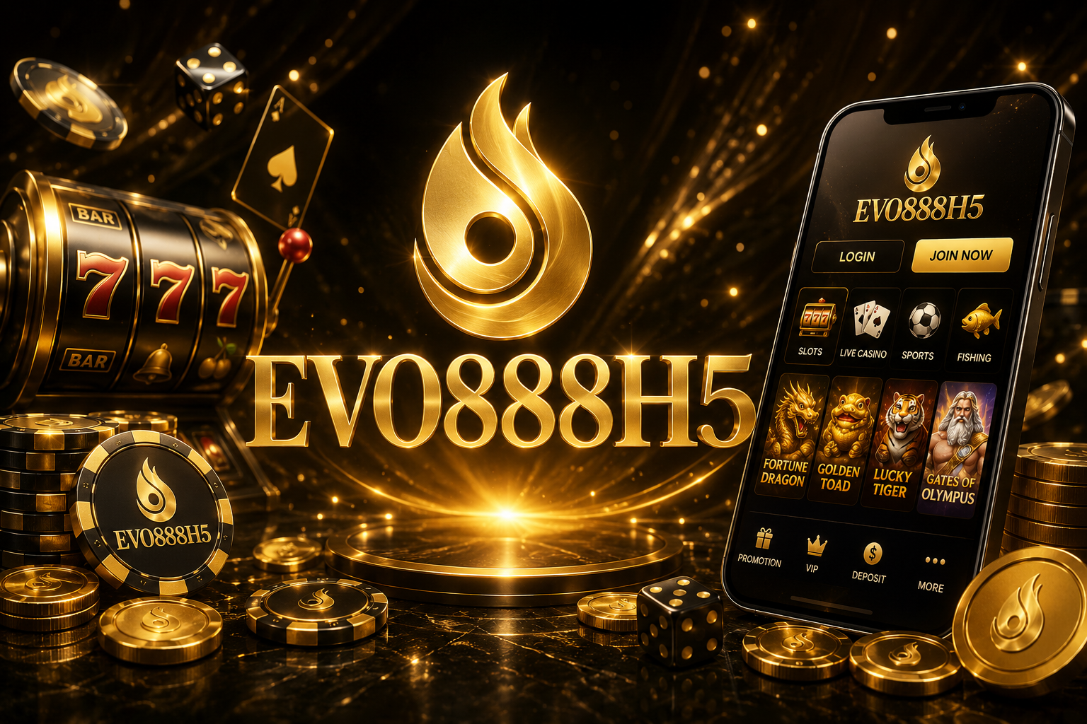 Evo888H5 slot guide explaining H5 mobile slot entertainment and casino game features