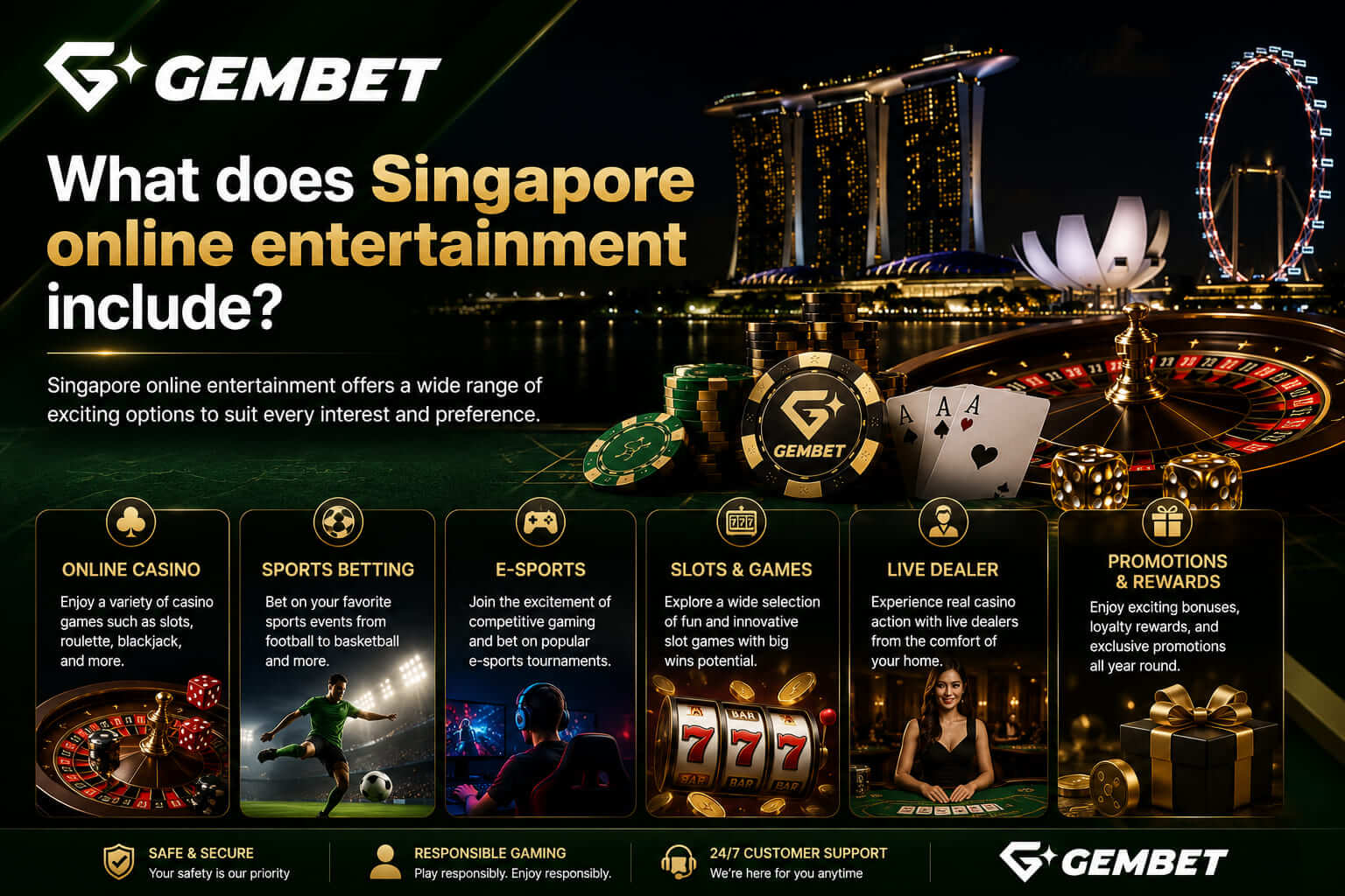 Singapore online entertainment including slot games live casino and sportsbook
