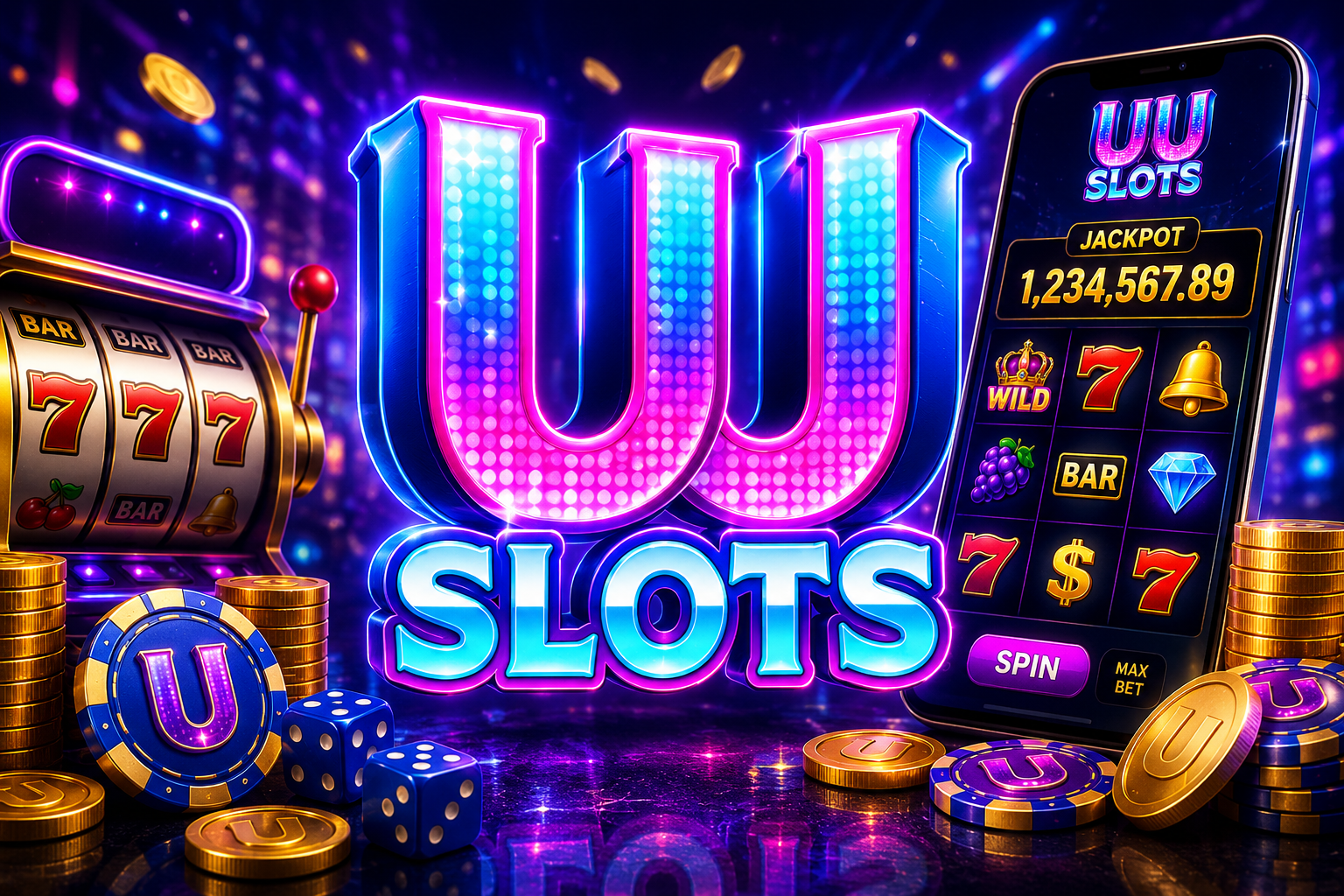 UU Slot guide showing online slot game themes and mobile casino features